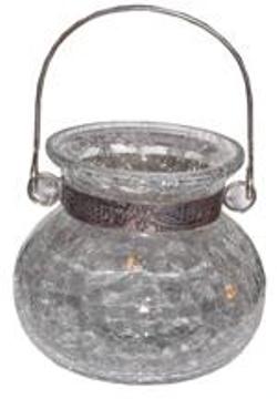 Round Lantern with Silver Collar